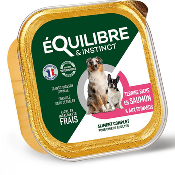 Visuel 1 du produit Boîte Chien - Equilibre & Instinct Terrine saumon épinard - 300 gr