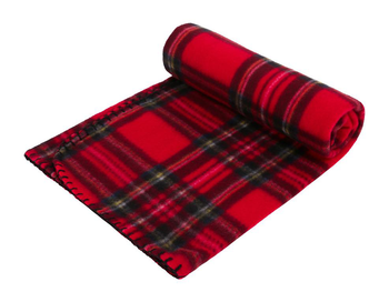 Visuel 1 du produit Couchage – Wouapy Plaid De Noël Rouge – 100 x 70 cm