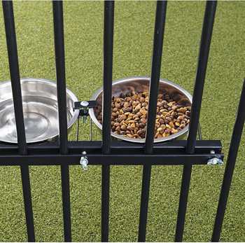 Visuel 1 du produit Lucky Dog Porte gamelle Chien pour chenil et cages - Contenance 2 x 2 L