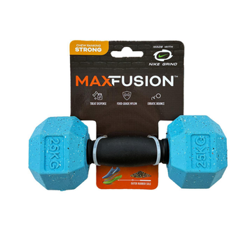 Visuel 2 du produit Max Fusion Jouet Chien Haltère flottante Nike Taille M Bleu - 18 x 7 x 7 cm