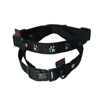 Visuel 2 du produit Martin Sellier Collier Chien Nylon Noir Pattes Silver - Taille L (25/45 - 65)