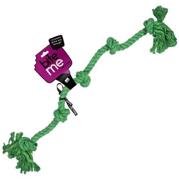 Visuel 2 du produit Duvoplus Jouet Chien Corde 5 Nœuds Vert XXXXXL Floss - Taille 130 x 14 x 12 cm