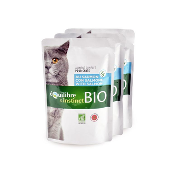 Visuel 1 du produit Équilibre & Instinct Pâtée BIO Chat Saumon 100 gr