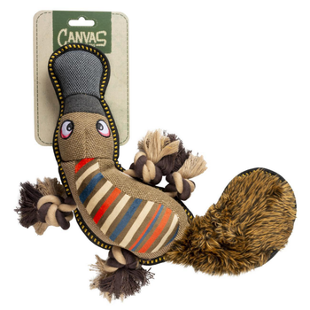 Visuel 1 du produit Duvoplus Jouet Chien Peluche Ornithorynque en canvas Multicolore - 34 x 21 x 6 cm