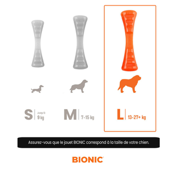 Visuel 2 du produit Bionic Jouet Chien Bâton Urban Stick Orange L - 26 x 6,5 x 6 cm