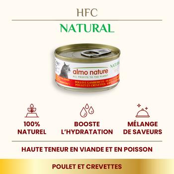 Visuel 2 du produit Boîte Chat – Almo Nature HFC Natural Poulet et Crevettes 70 gr