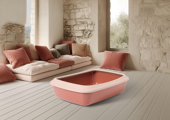 Visuel 1 du produit Savic Bac à litière Chat Iriz rose - 37 x 50 x 13,5 cm
