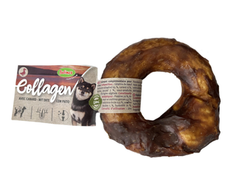 Visuel 1 du produit Bubimex Friandise Chien Donut Canard Collagène - Ø 10 cm - Vendu à l'unité