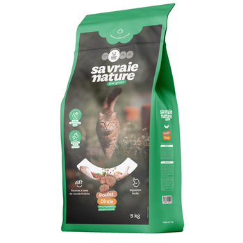 Visuel 1 du produit Sa Vraie Nature Croquettes Chat Stérilisé Réduit En Céréales Poulet/Dinde - 5 kg