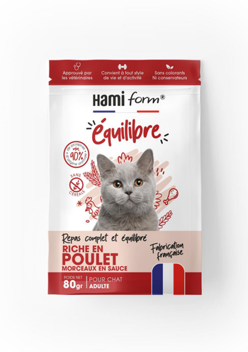 Visuel 1 du produit Hamiform Repas complet Equilibre pour chat Poulet - 85 gr