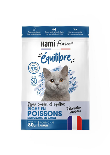 Visuel 1 du produit Hamiform Repas complet Equilibre pour chat Poisson - 85 gr