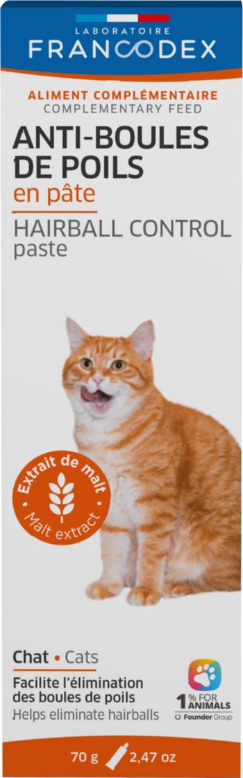 Visuel 1 du produit Francodex Aliments Complémentaires Chat Pâte Anti-boules De Poils - 70 g