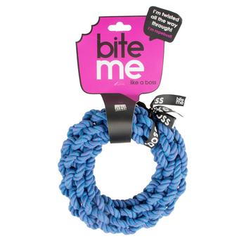 Visuel 2 du produit EBI Jouet Chien Anneau Tressé Bleu Da-Chain - Taille 18 x 18 x 4 cm
