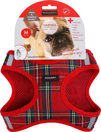 Visuel 1 du produit Wouapy Harnais Chien Soft Écossais Multicolore M - 42-47 cm