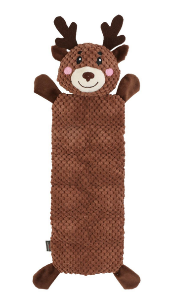 Visuel 1 du produit Wouapy Jouet Chien Peluche Noël Plate Cerf Marron - 44 x 20 x 7 cm