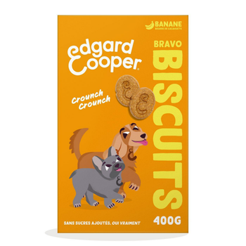 Visuel 1 du produit Edgard & Cooper Friandises Chien Adulte Banane Biscuits - 400 g