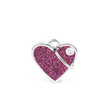 Visuel 1 du produit My Family Médaille Chien Shine Petit coeur Rose - 25 x 25 mm