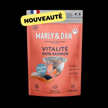 Visuel 1 du produit Marly & Dan Friandise Chien Vitalité 100 % Saumon - 50 gr
