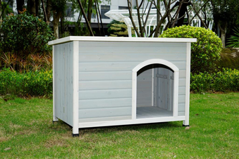 Visuel 1 du produit Niche Chien Pliable Blanc certifié FSC® - 115 x 72,5 x 83 cm