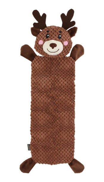 Visuel 2 du produit Wouapy Jouet Chien Peluche Noël Plate Cerf Marron - 44 x 20 x 7 cm