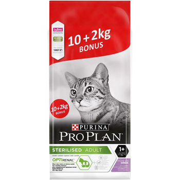 Visuel 1 du produit Pro Plan Croquettes Chat Adulte Stérilisé Dinde - 10 kg + 2 kg offerts