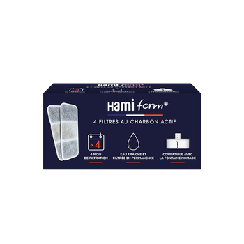 Visuel 1 du produit Hamiform Filtres de rechange pour fontaine à eau nomade - Pack de 4