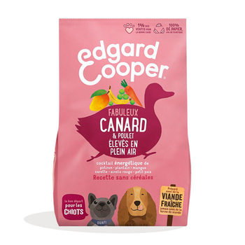 Visuel 1 du produit Edgard & Cooper Croquettes chiot Canard Poulet Sans Céréales - 12 kg