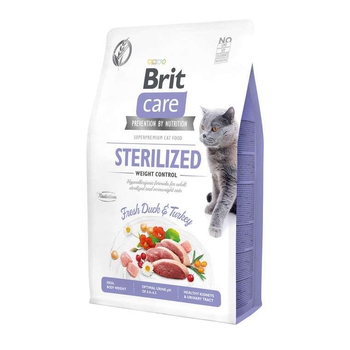 Visuel 1 du produit Brit Care Croquettes Chat Adulte Stérilisé Contrôle du poids Canard Dinde - 2 kg