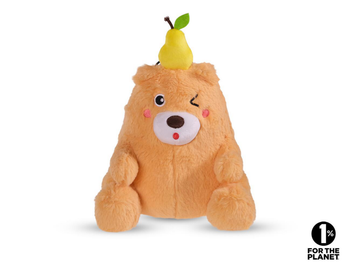 Visuel 1 du produit Vadigran Jouet Chien Peluche Ours Koby Orange Taille M - 19 cm