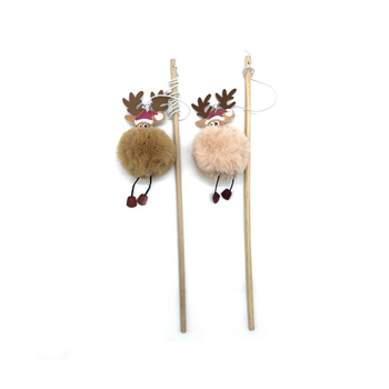 Visuel 1 du produit Bubimex Jouet Chat Canne À Pêche Peluche Renne XL Marron - 70 cm