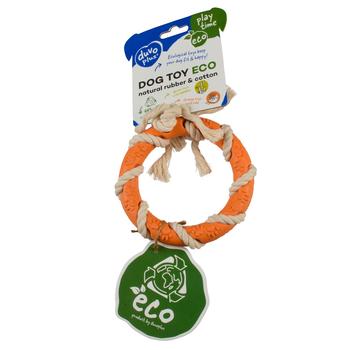 Visuel 1 du produit Duvoplus Jouet Chien Bague Corde Et Caoutchouc Multicolore - 12,5 x 12,5 x 3,2 cm