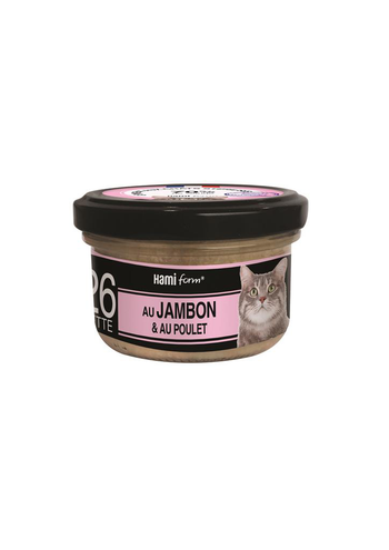 Visuel 1 du produit Hamiform Cuisinés pour chat Recette n°26 Jambon/poulet - 80 gr