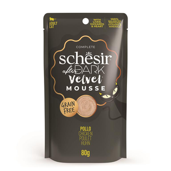 Visuel 1 du produit Schesir Aliments Humides Chat Poulet After Dark Velvet Mousse - 80 g