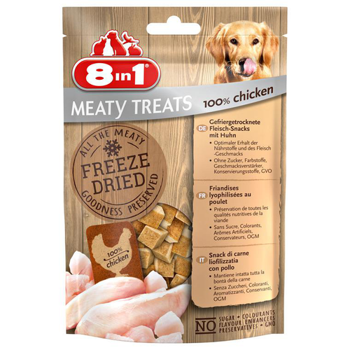 Visuel 1 du produit Friandises Chien – 8in1 Meaty Treats blanc de poulet – 50 g