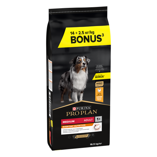 Visuel 1 du produit Croquettes Chien - ProPlan Medium Adult - 14 + 2,5 kg offerts