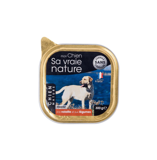Visuel 2 du produit Boîte Chien senior - Sa vraie nature® Terrine Volaille et Légumes - 300 g