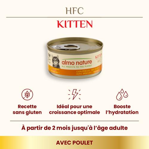 Visuel 2 du produit Boîte Chaton – Almo Nature HFC Natural Poulet 70 gr