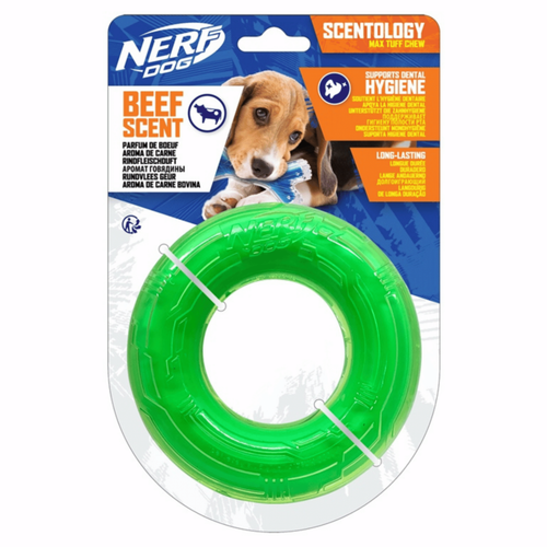 Visuel 1 du produit Nerf Anneau Hygiène Dentaire saveur bœuf coloris vert – Taille S
