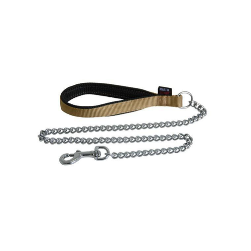 Visuel 1 du produit Laisse Chien - Martin Sellier Laisse Chaîne Beige - 100 x 2,5 cm