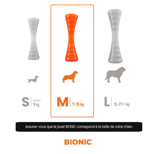 Visuel 2 du produit Bionic Jouet Chien Bâton Urban Stick Orange M - 23 x 6 x 4,5 cm