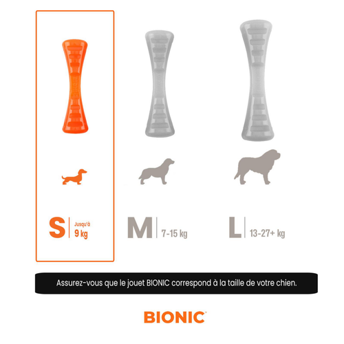 Visuel 2 du produit Bionic Jouet Chien Bâton Urban Stick Orange S - 20 x 5 x 4 cm