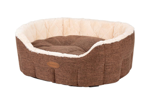 Visuel 1 du produit Couchage - Scruffs Corbeille ovale Woodlands Taille XL Marron - Ø 85 cm