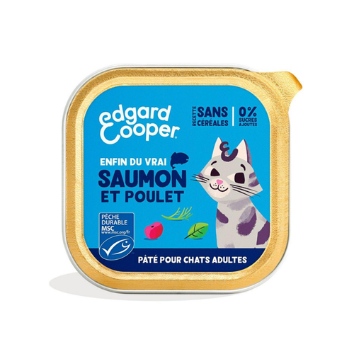 Visuel 1 du produit Edgard & Cooper Aliments Humides Chat Adulte Saumon Poulet Pâtée Sans Céréales - 85 g