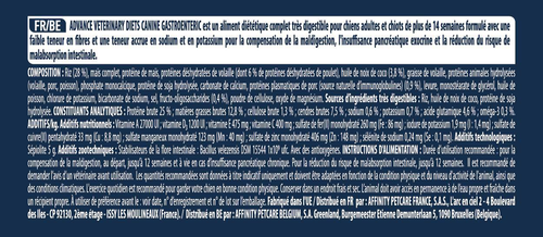 Visuel 2 du produit Advance Veterinary Diets Croquettes Chien Gastroenteric Low Fat - 3 kg