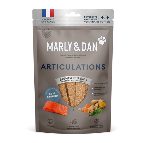 Visuel 1 du produit Friandise Chien – Marly & Dan Barres à mâcher « Articulations » - 80 gr