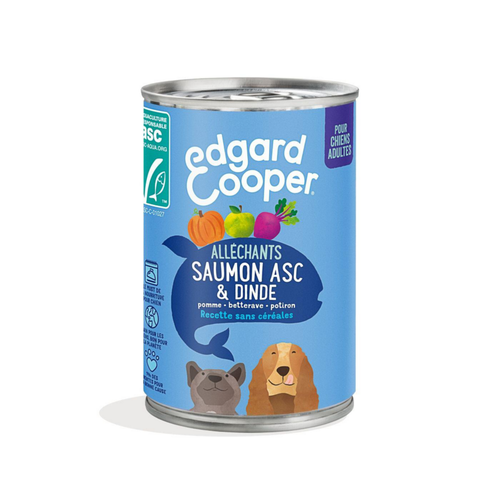 Visuel 1 du produit Edgard & Cooper Aliments Humides Chien Adulte Saumon Dinde Sans Céréales - 400 g