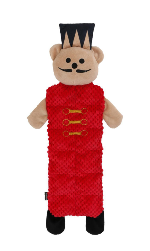 Visuel 1 du produit Wouapy Jouet Chien Peluche Noël Plate Ours Casse Noisette Rouge - 14 x 22 x 5,5 cm