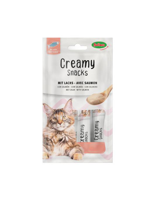 Visuel 1 du produit Bubimex Creamy snacks pour chat X4 Saumon - 60 gr