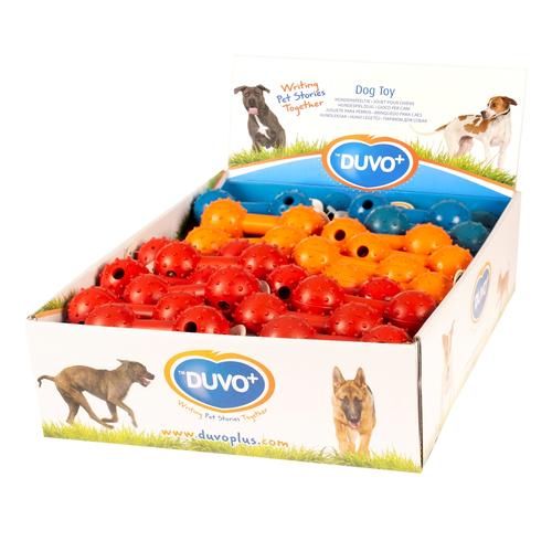 Visuel 2 du produit Duvoplus Jouet Chien À Mâcher Multicolore Haltère Rubber Dumbell - Taille 11 cm