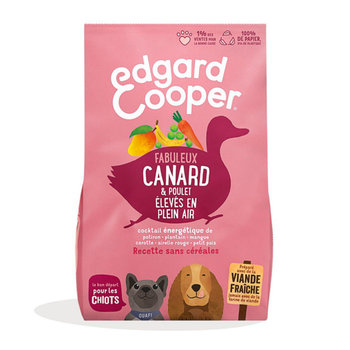 Visuel 1 du produit Edgard & Cooper Croquettes chiot Canard Poulet Sans Céréales - 7 kg